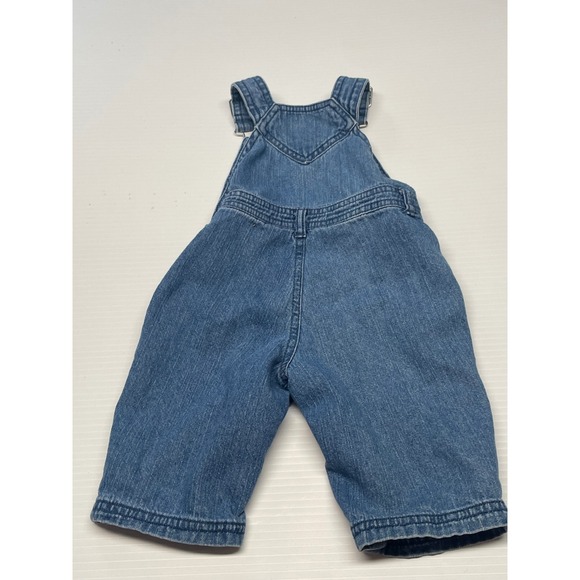 Disney Baby Mickey Mouse Denim Overalls vintage Football Little Champ 0-3M team - Picture 4 of 8
